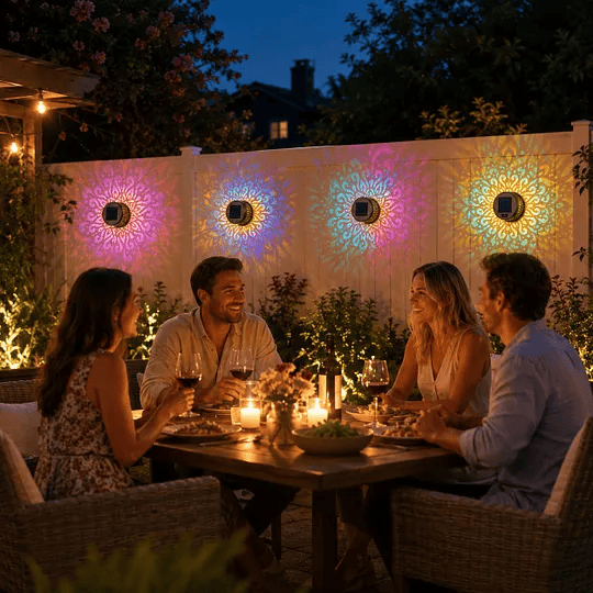Relaxing mandala light for patio and garden