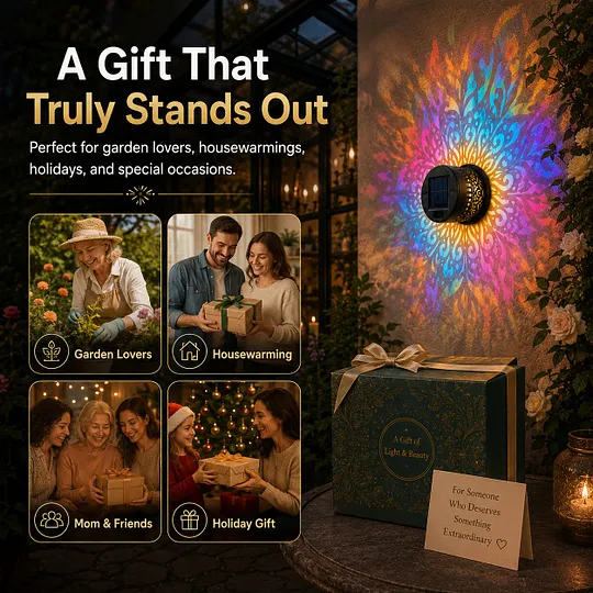 Mandala solar light gift idea