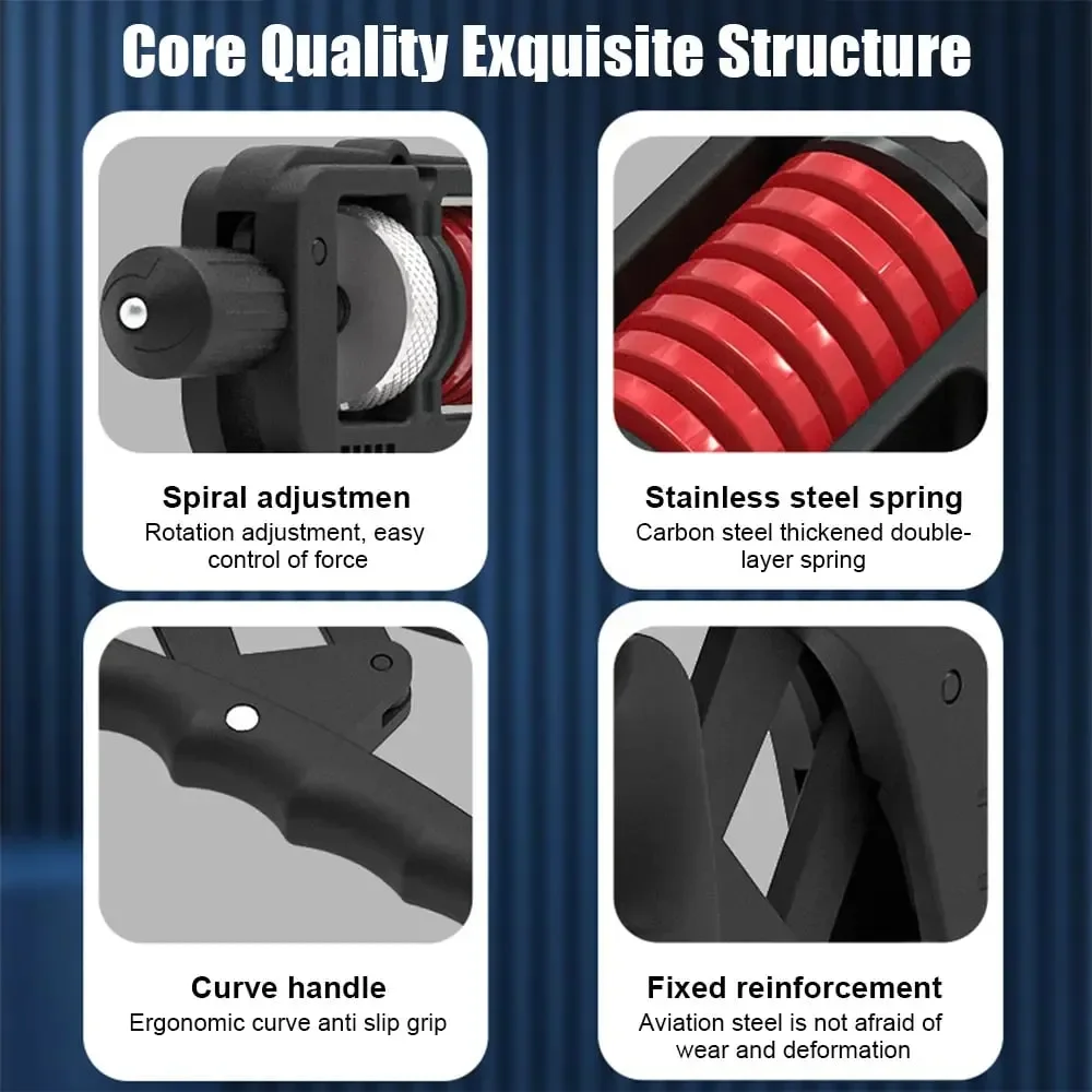 Detail views of the adjustment control, spring, handle and frame