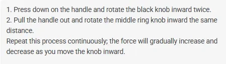 Three-step resistance adjustment instructions