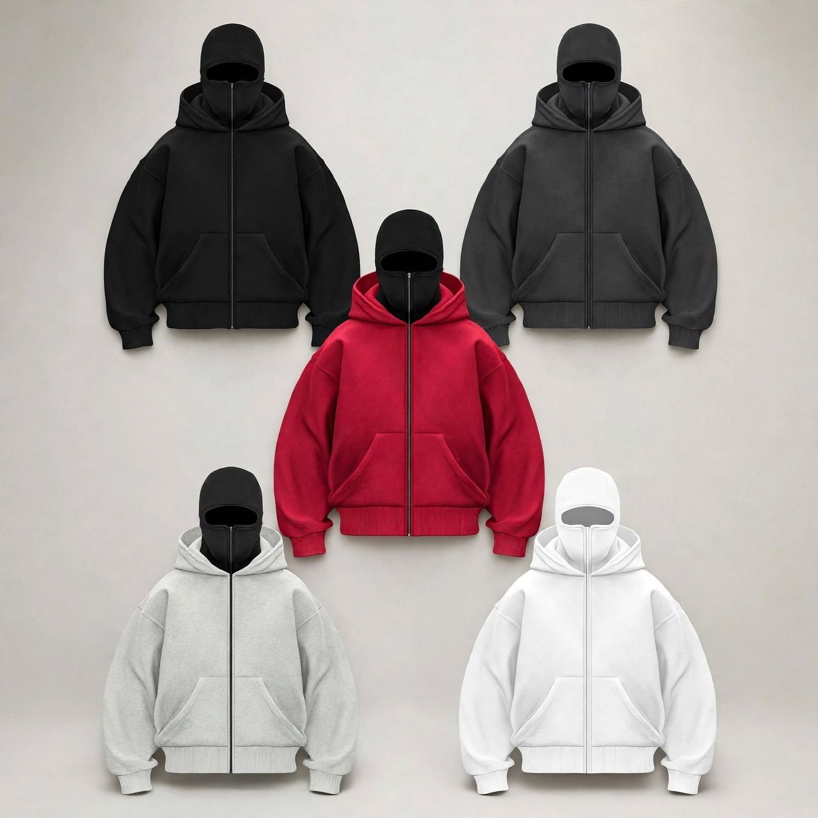 The Stealth Balaclava Full-Zip Hoodie Colorways
