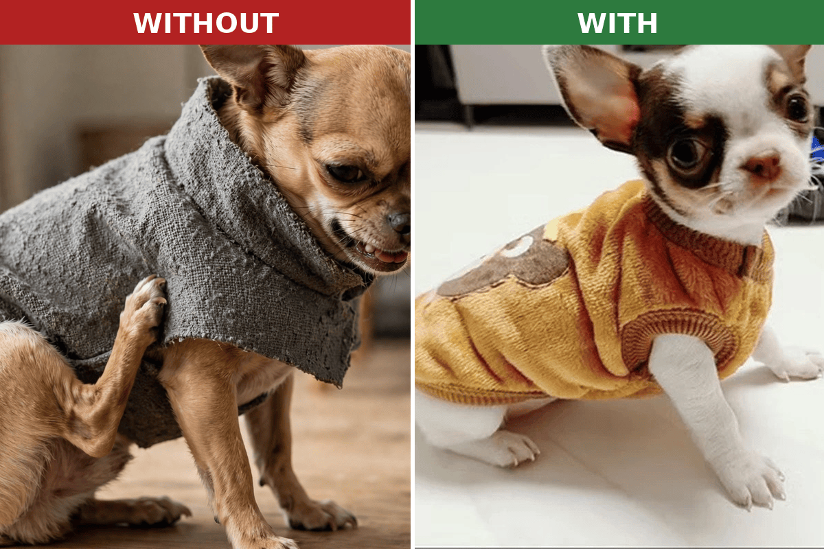 Without vs with soft comfort