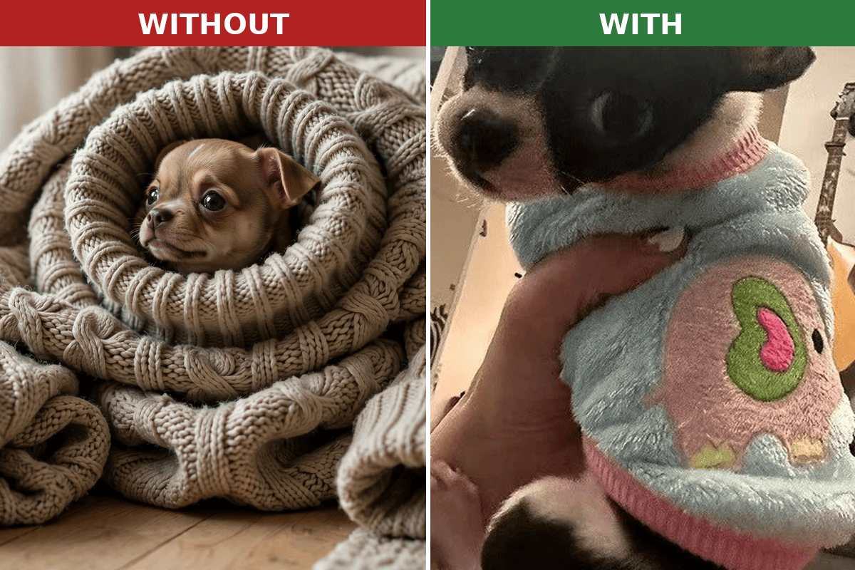 Without vs with perfect teacup fit