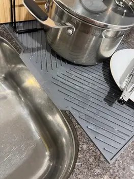 Customer photo: Silicone Dish Drying Mat, Grey