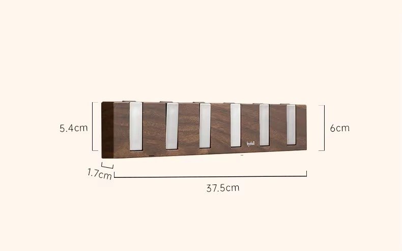 Piano-inspired foldable wall hook rack - product photo 7