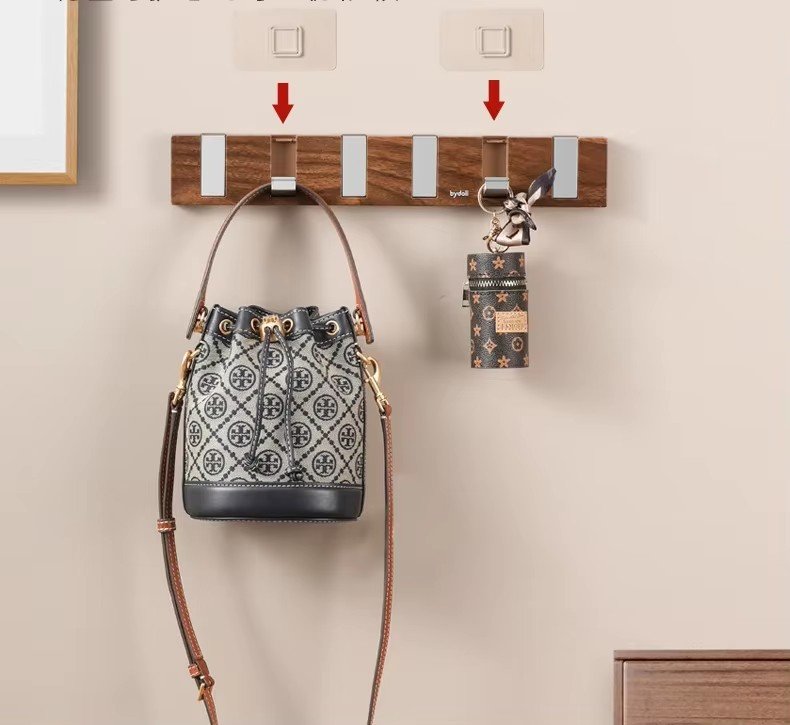 Piano-inspired foldable wall hook rack - product photo 3