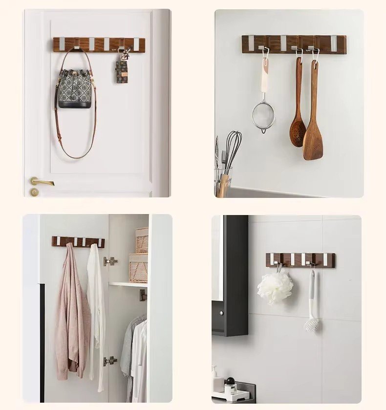 Piano-inspired foldable wall hook rack - product photo 5