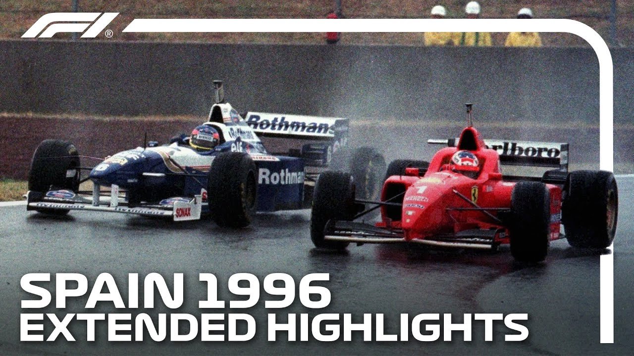 FORMULA 1 video thumbnail for Extended Race Highlights | 1996 Spanish Grand Prix