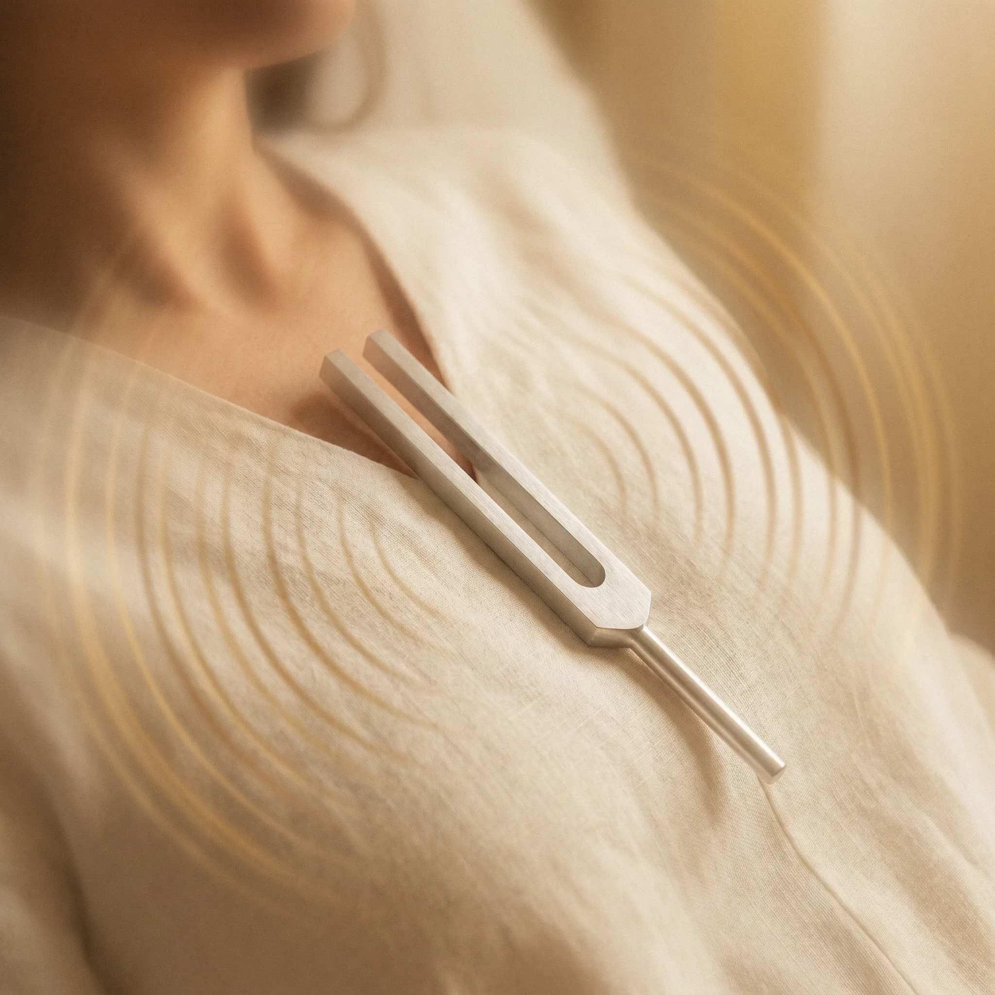 Complete tuning fork set with accessories